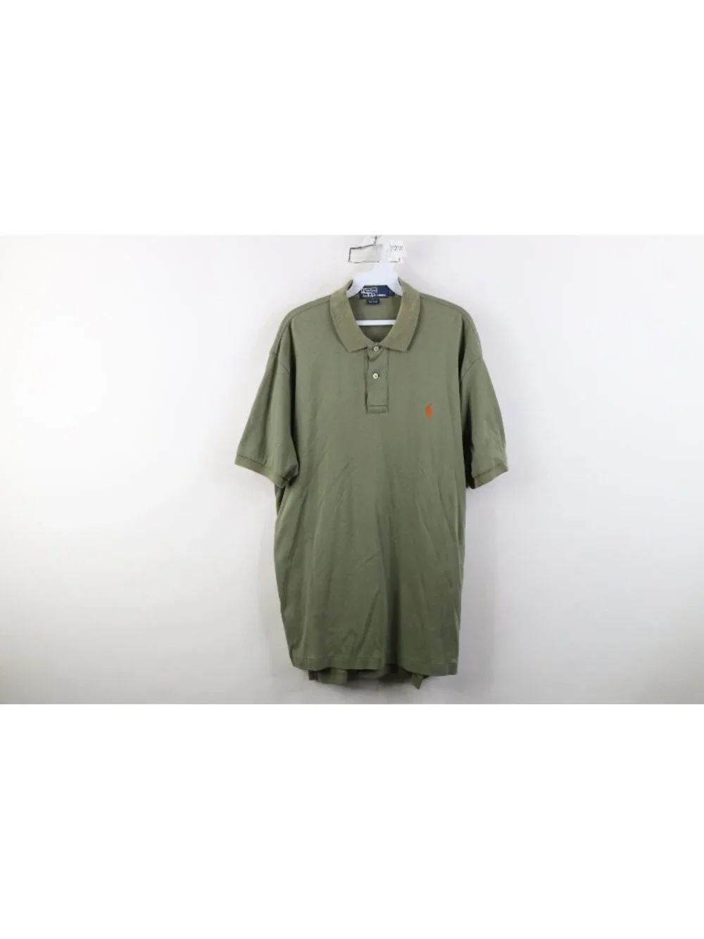 Vtg 90s Ralph Lauren Mens Large Faded Soft Cotton Touch Golf Polo Shirt Green